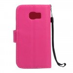 Wholesale Galaxy S6 Premium Flip Leather Wallet Case with Strap (Hot Pink)